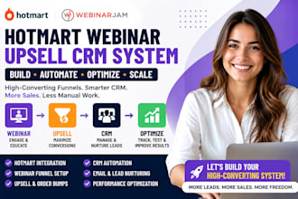 build hotmart webinar upsell spanish CRM optimizate system io funnel marketing