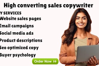 do sales page copywriting for landing page copy