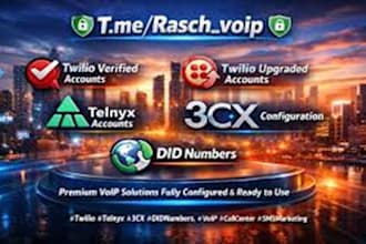 setup verified account twilio telnyx vonage for sms sip trunk