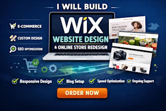 build  wix website design, wix online store, redesign wix website buisness