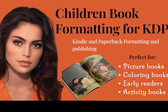 do children book formatting for amazon kdp kindle and paperback book page layout