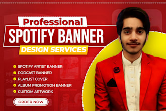 design professional spotify banner, podcast cover and music artwork
