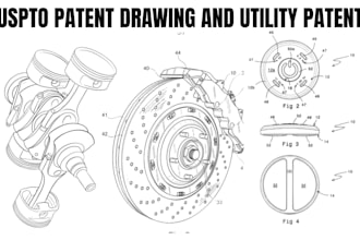 draw patent drawing, utility or design patent, wipo and patent illustration