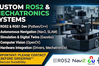 develop innovative autonomous ros2 robots with slam, nav2, and behavior trees
