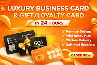 luxury business card gift card loyalty card business card in 24 hours