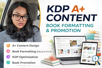 create aplus content for your kdp book, promote and format your book