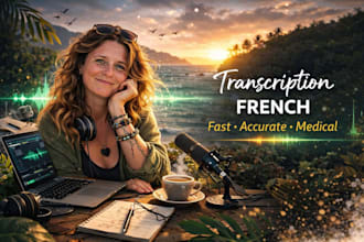 transcribe french audio medical, quebec accent, fast and accurate