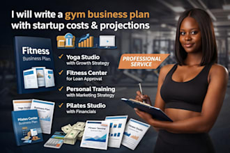 write gym fitness center yoga pilates studio personal training business plan