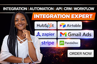 integrate hubspot airtable quickbook zapier apollo io gmail ad stripe pandadoc