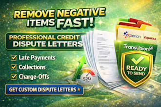 write professional credit dispute letters to remove negative