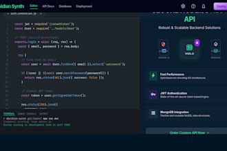 develop a secure nodejs rest API with express and mongodb