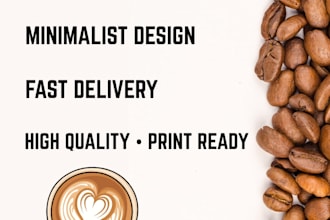 design a modern coffee shop menu for your cafe brand