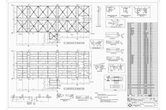 design steel structures, load analysis, column, girders and connection detailing