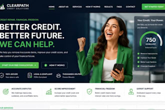 build squarespace credit repair website credit restoration dispute website