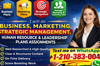 do business marketing, strategic management, human resource and leadership plans