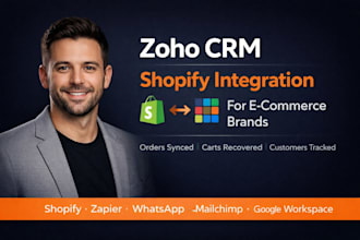 zoho CRM shopify integration, automation and ecommerce setup