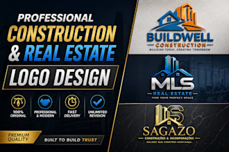 design real estate construction and property logo