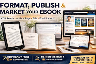 format your ebook and paperback for amazon KDP and kindle publishing