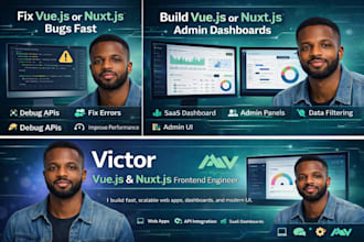 fix vue js or nuxt js bugs and frontend issues