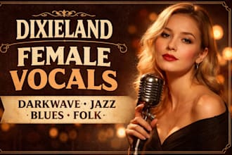 sing female vocals for dixieland, darkwave, jazz, blue vocals and folksongs