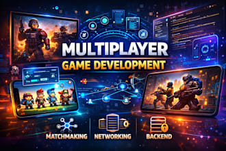 develop multiplayer game with matchmaking network and backend system