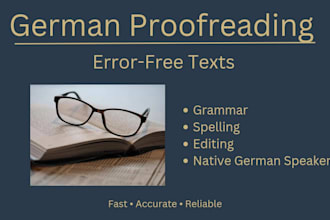 proofread and edit your german text professionally