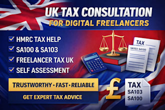 provide uk tax consultation for digital freelancers sa100 sa103 returns