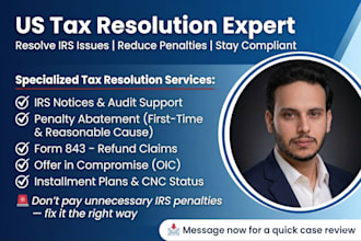 assist with irs audit help and back taxes resolution