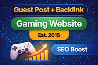 publish a post with backlink on a personal gaming website est 2015 real traffic