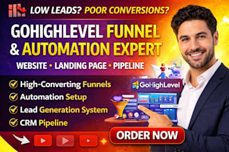 gohighlevel website sales funnel, ghl landing page, expert automation