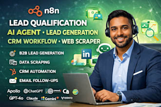 n8n lead qualification ai agent n8n lead generation CRM workflow n8n web scraper