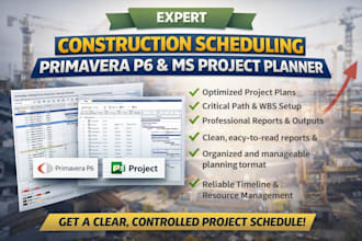 construction scheduling using primavera p6 nd ms project management task quality