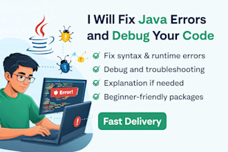 fix java errors and debug your code
