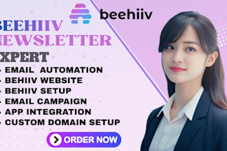 design beehiv ai newsletter landing page setup automation brevo mailerlite