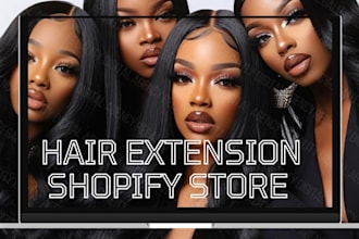 design hair extension shopify store hair extension website wig website wig store