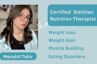 be your personal dietitian and make customised meal plans
