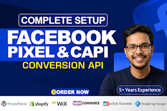 setup or fix shopify meta facebook pixel conversion api tracking via gtm, ga4