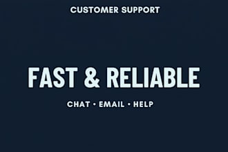 provide professional customer support via chat, email or messages