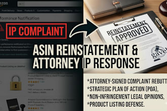 do amazon asin reinstatement using attorney IP complaint response