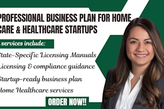write a business startup plan for home care, group home and healthcare