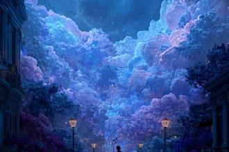 create a dreamy surreal or fantasy music cover