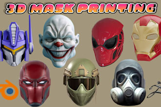 3d print cosplay helmet resin printing prop painting mask helmet print and paint