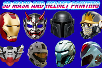 model and print 3d mask 3d cosplay helmet wearable mask 3d printing for cosplay
