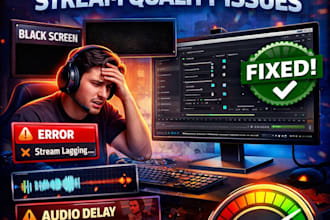 fix obs lag, black screen, audio delay and stream quality issues