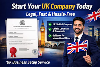 register your UK company legally and fast UK business setup