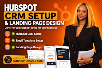 setup hubspot crm, email template setup, hubspot landing page