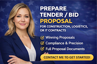 prepare tender or bid proposal for construction, logistics, or IT contracts
