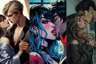 design nsfw semi realistic dark fiction mafia romance book cover art novel cover