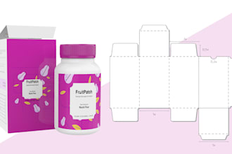 do print ready product label, product packaging design with dieline