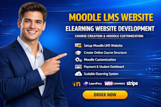 develop moodle elearning website create online course and moodle customization
